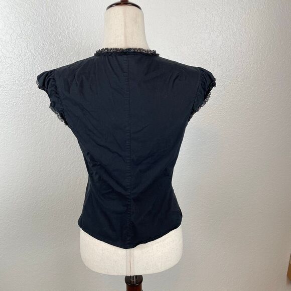 SOLD DO NOT PURCHASE Moda International Whimsygoth Blouse Women’s M Black - Picture 7 of 11